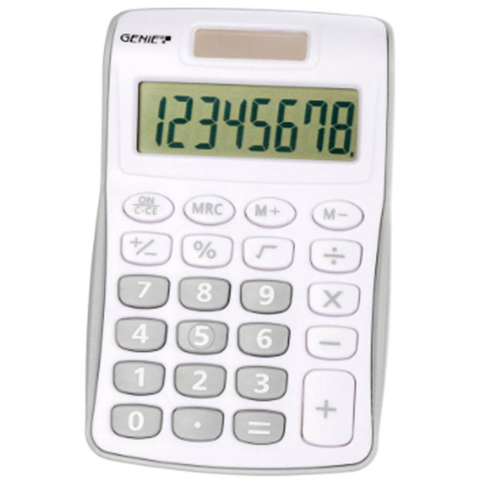 Genie Pocket Sized Calculator in Silver